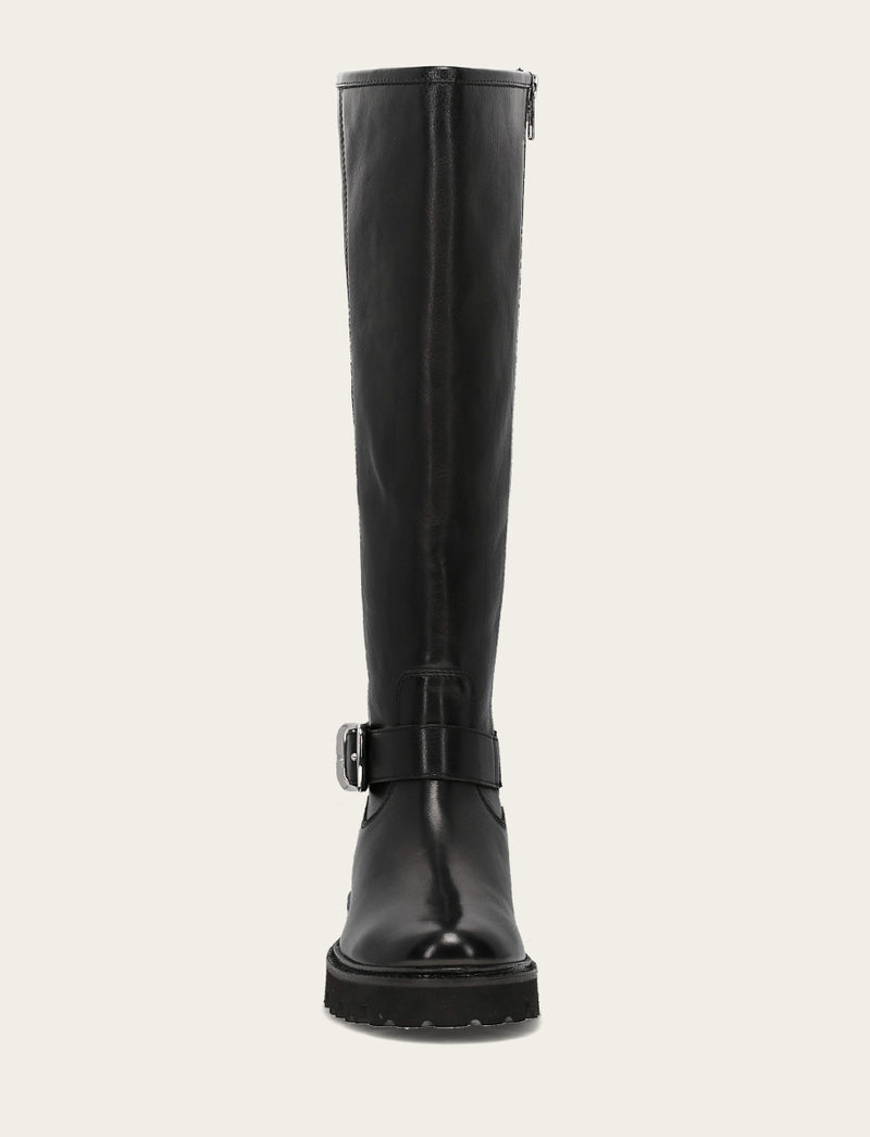 Olivia Buckle Tall - Black - Front