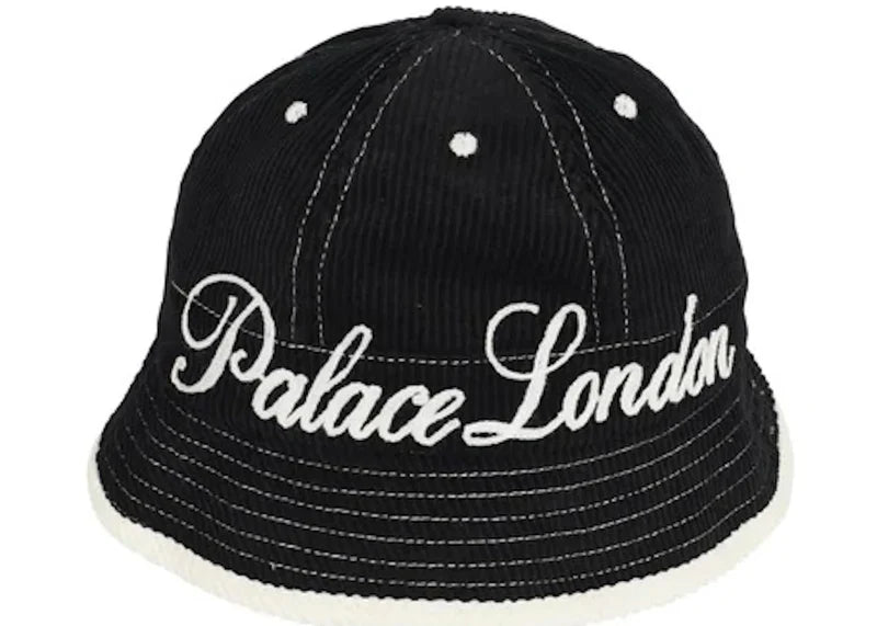 Palace Chain Stitch Bell Bucket Hat Black