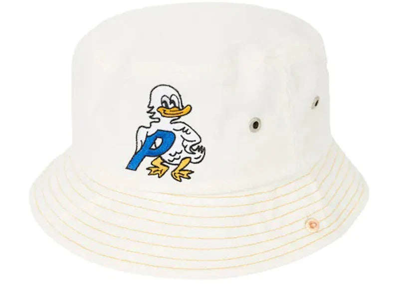 Palace Duck Denim Bucket Hat White