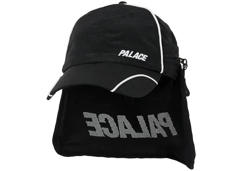 Palace Font Zip Shell Neck Saver 6-Panel Black