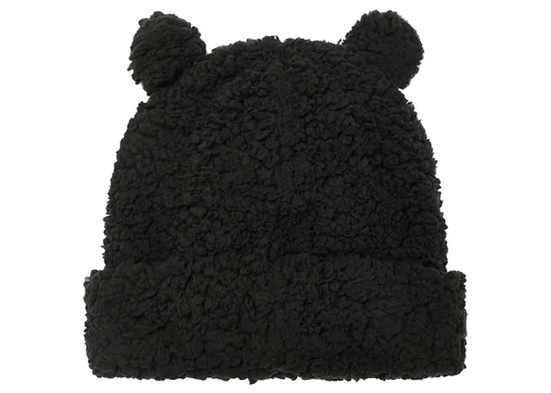 Palace Fuzzy Ear Beanie Black