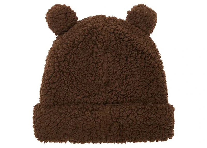 Palace Fuzzy Ear Beanie Brown