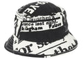 Palace Tabloid Denim Bucket Hat Black