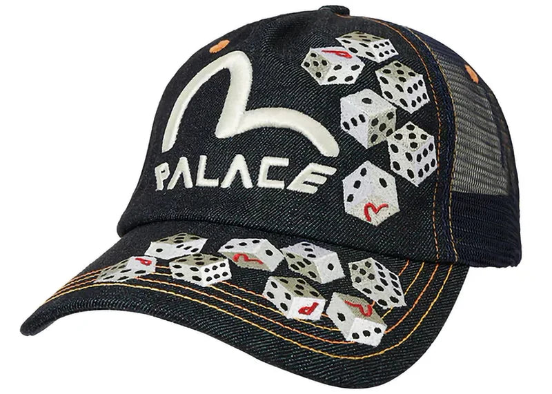 Palace x Evisu Dice Mesh Trucker Raw