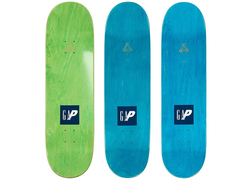 Palace x Gap Skateboard Deck Set Multicolor