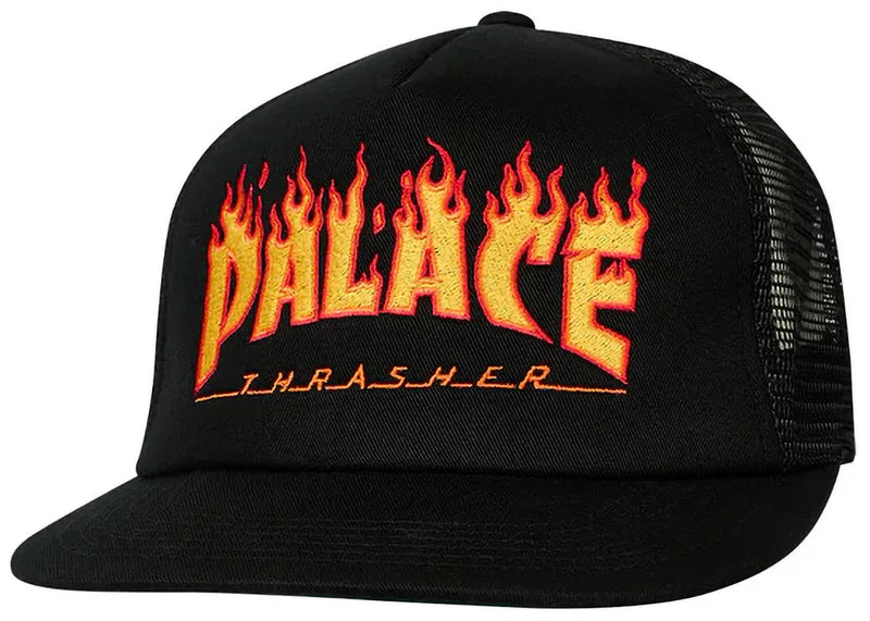 Palace x Thrasher Trucker Black