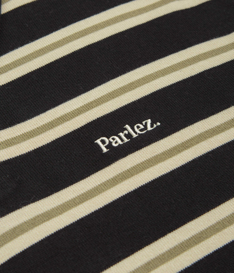 Parlez Aspen Long Sleeve Polo Shirt in Black