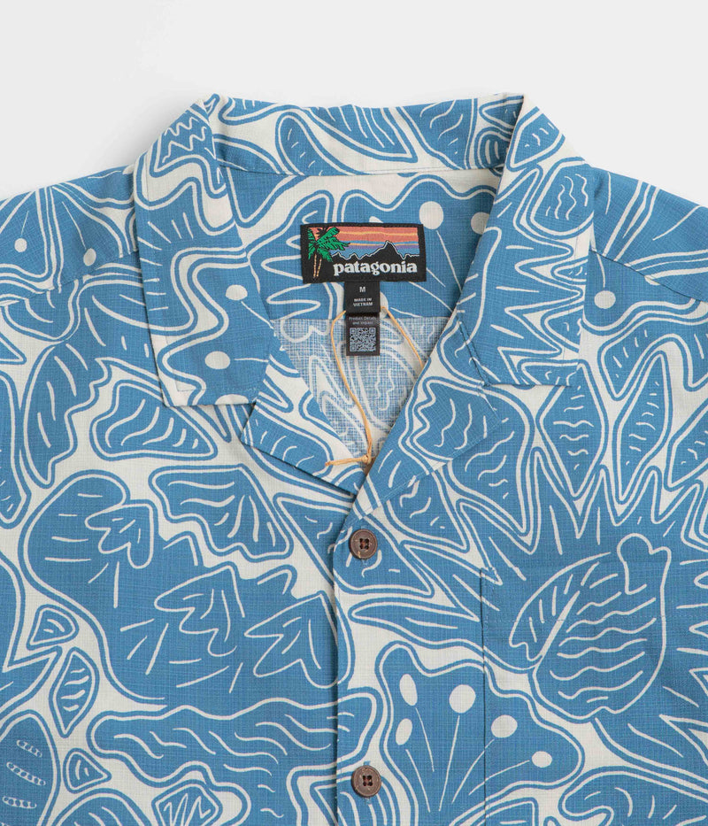 Patagonia Tidal Threads Camp Shirt in Bees and Flowers: Still Blue