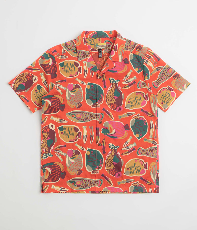 Patagonia Tidal Threads Camp Shirt in Wrasse: Pollinator Orange