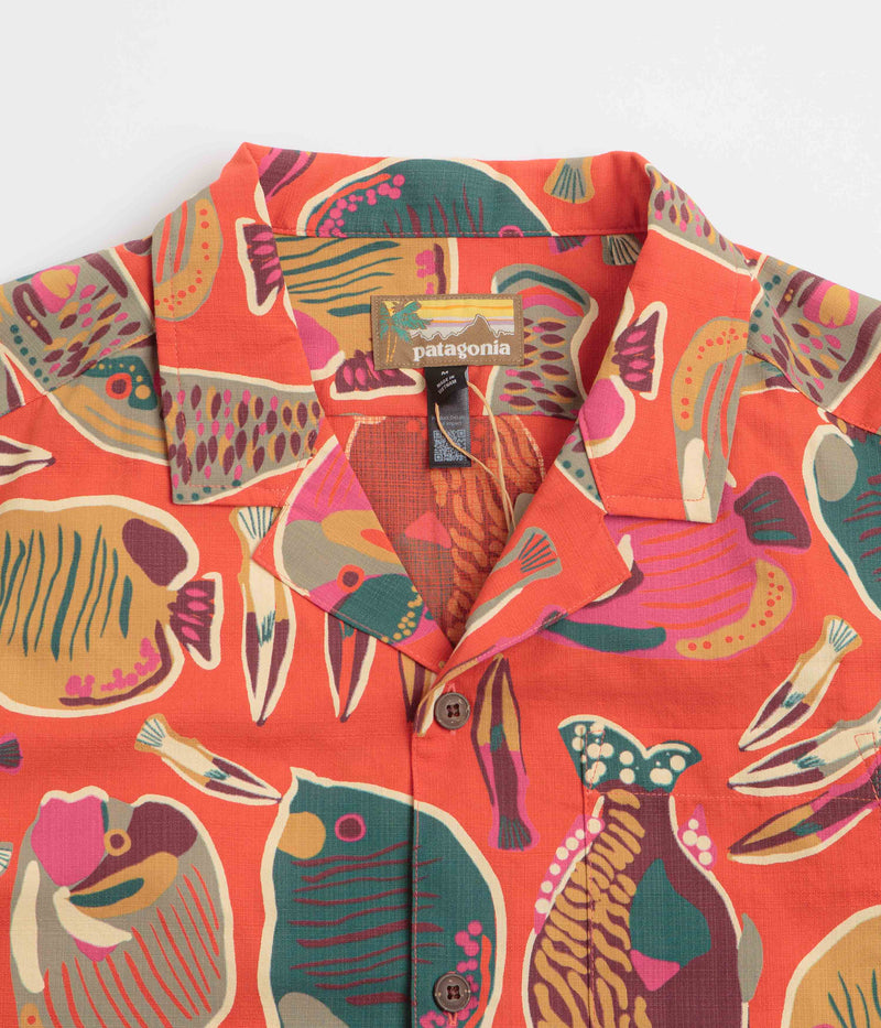 Patagonia Tidal Threads Camp Shirt in Wrasse: Pollinator Orange