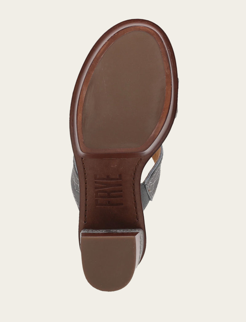 Pipa Woodstock 2 Band Platform Sandal - Grey Sky - Sole