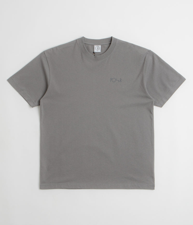 Polar Contrast Stroke Logo T-Shirt in Grey