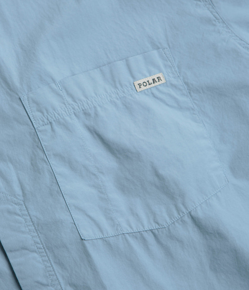 Polar Mitch Short Sleeve Shirt in Dove Blue