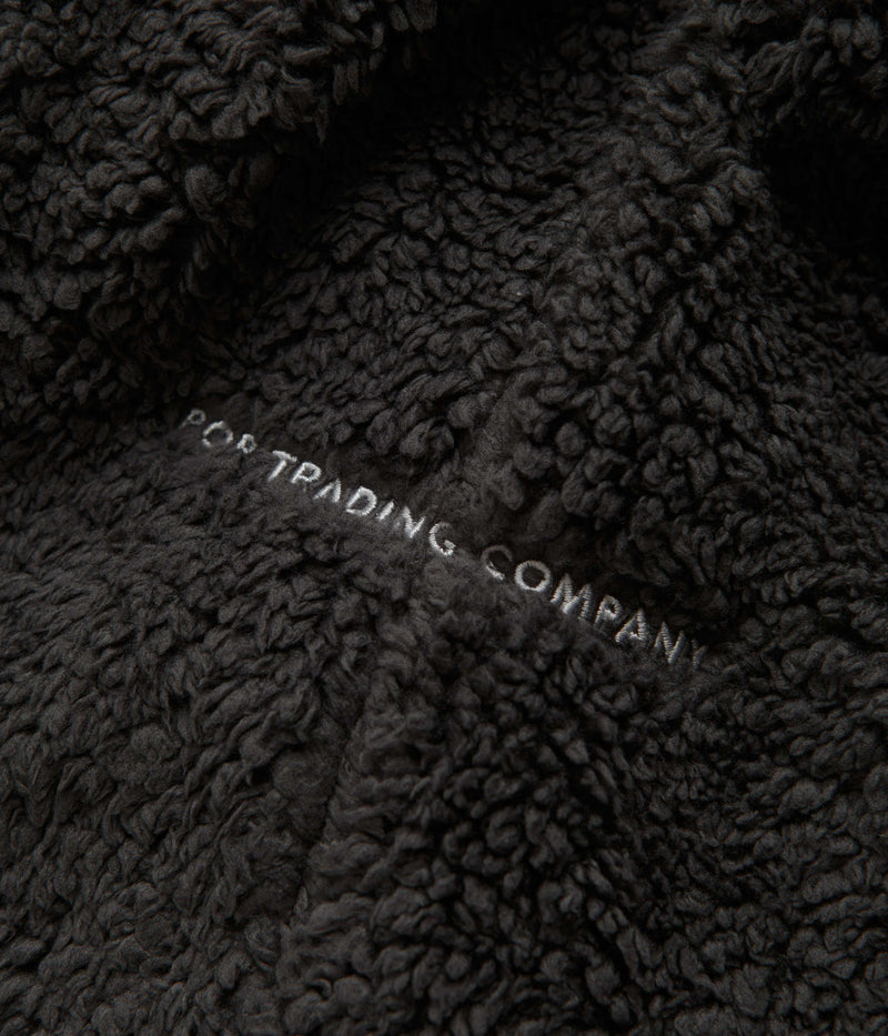 Pop Trading Company Arch 1/2 Zip Fleece Sweatshirt in Charcoal