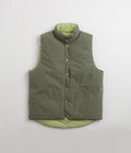 Pop Trading Company Quilted Reversible Vest in Four Leaf Clover