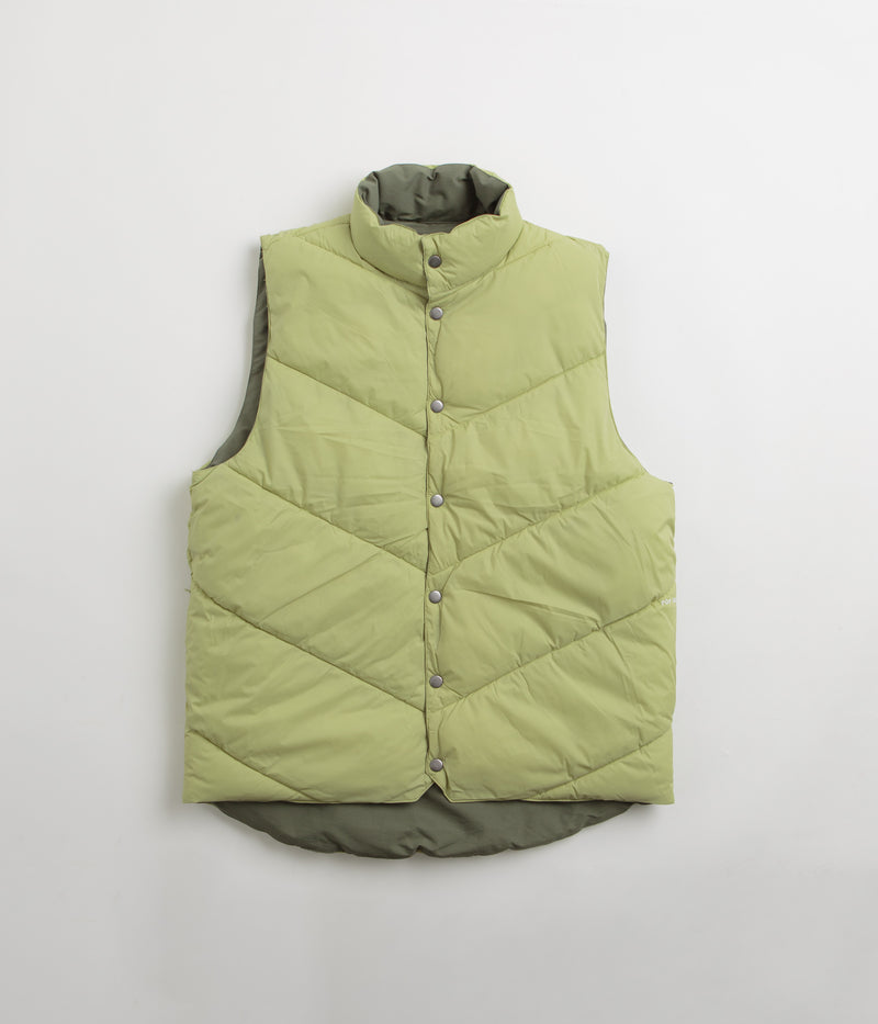 Pop Trading Company Quilted Reversible Vest in Four Leaf Clover