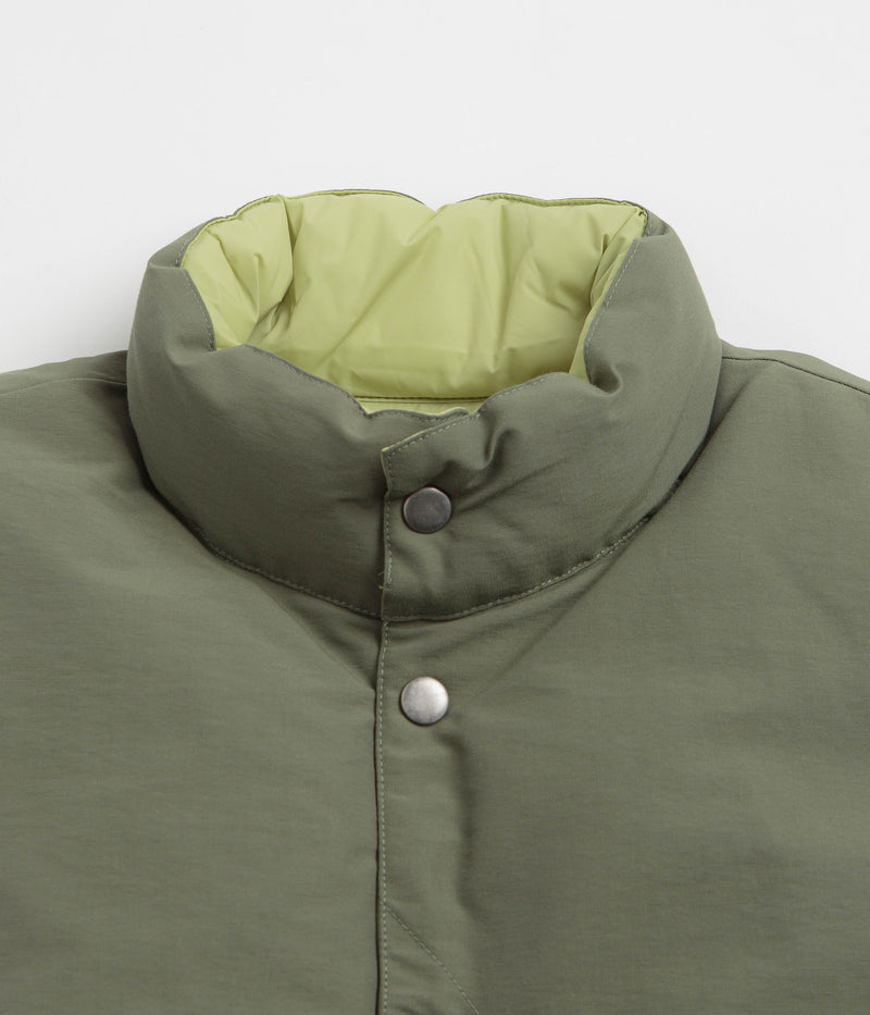 Pop Trading Company Quilted Reversible Vest in Four Leaf Clover