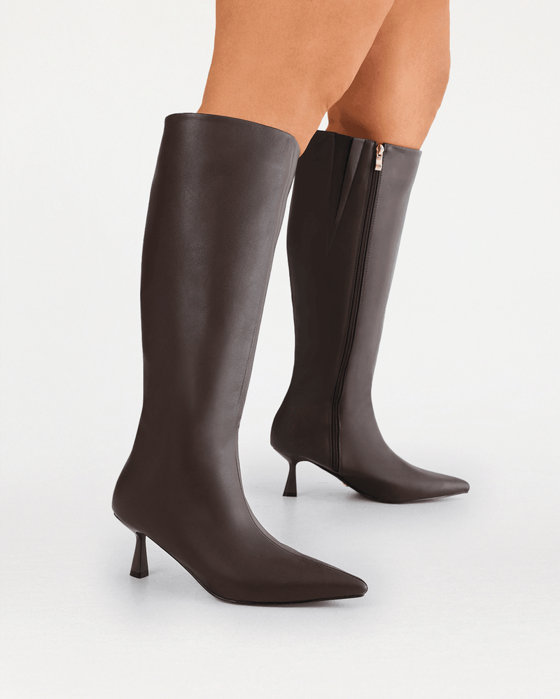 PORTIE EXTENDED CURVE - CHOCOLATE-Boots-Billini-Billini