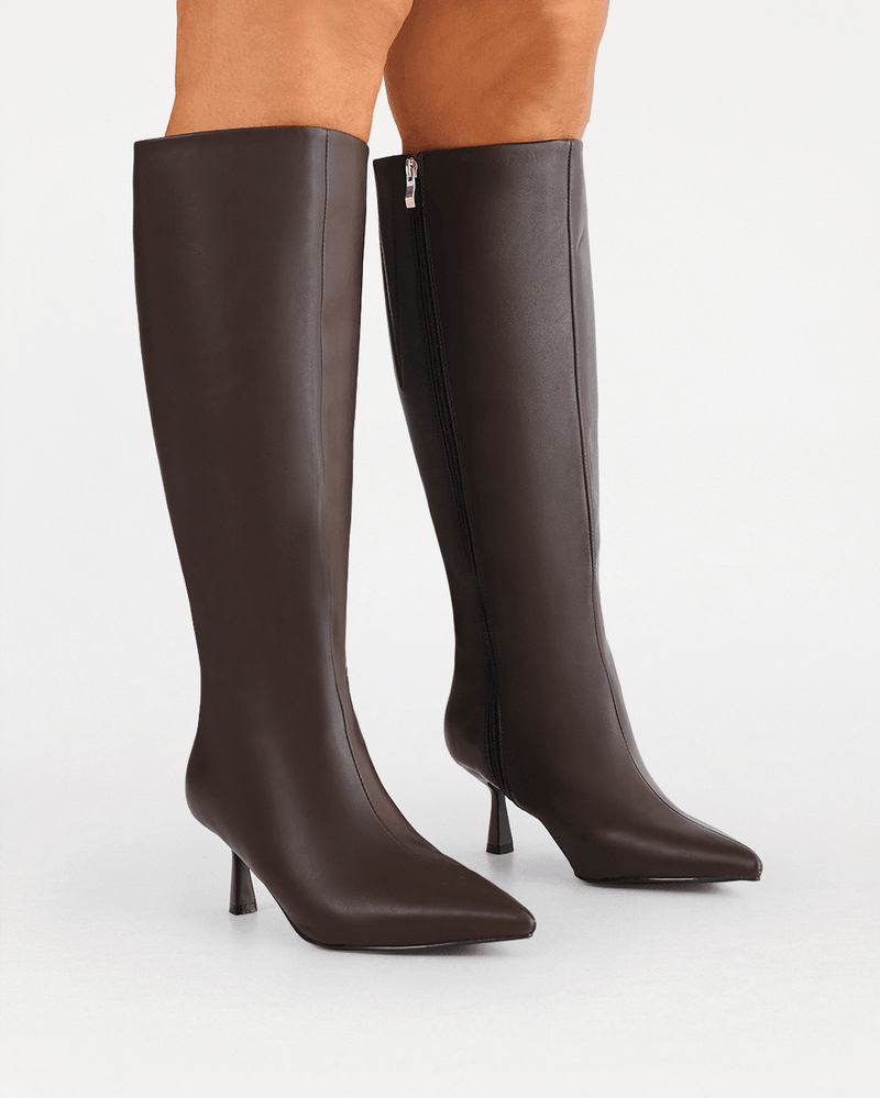PORTIE EXTENDED CURVE - CHOCOLATE-Boots-Billini-Billini