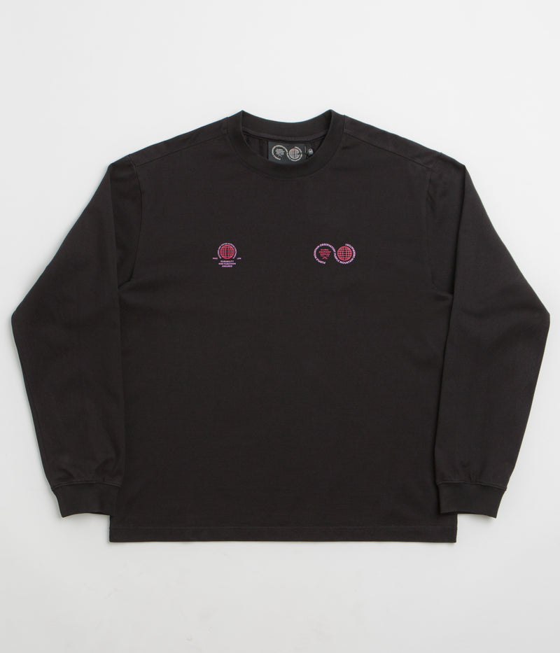 Purple Mountain Observatory Globe Long Sleeve T-Shirt in Black