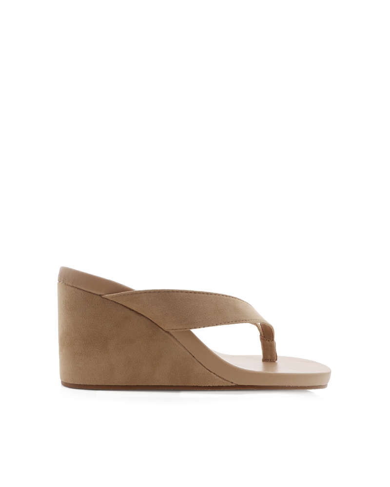 RAVYN - BISCUIT SUEDE-Wedges-Billini-Billini