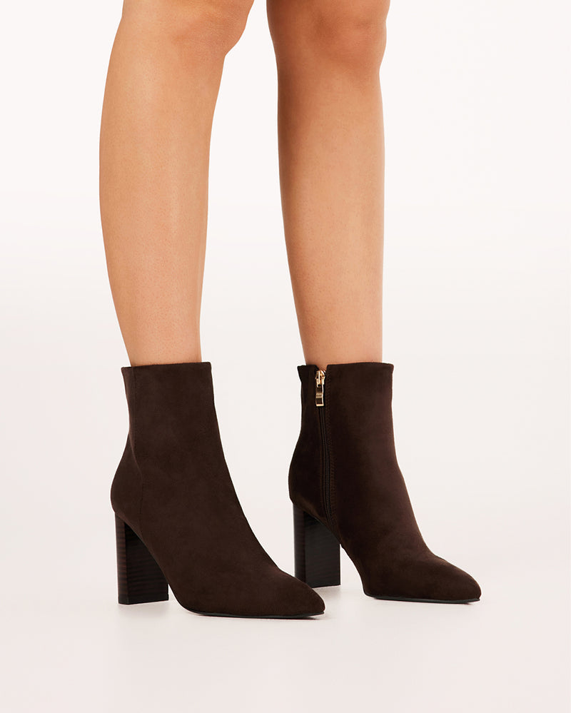 RENETA - DARK CACAO SUEDE-Boots-Billini-Billini