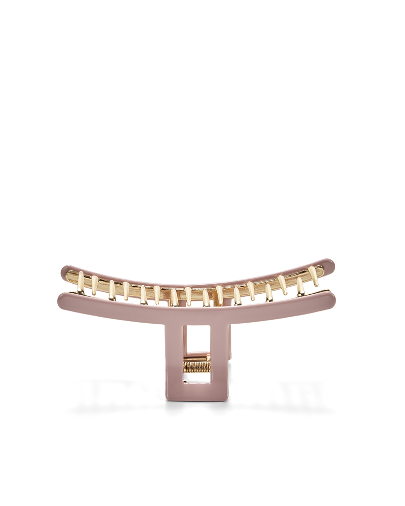 RESIN METAL CLAW CLIP - PINK-GOLD-HAIR ACCESSORY-Billini-Billini