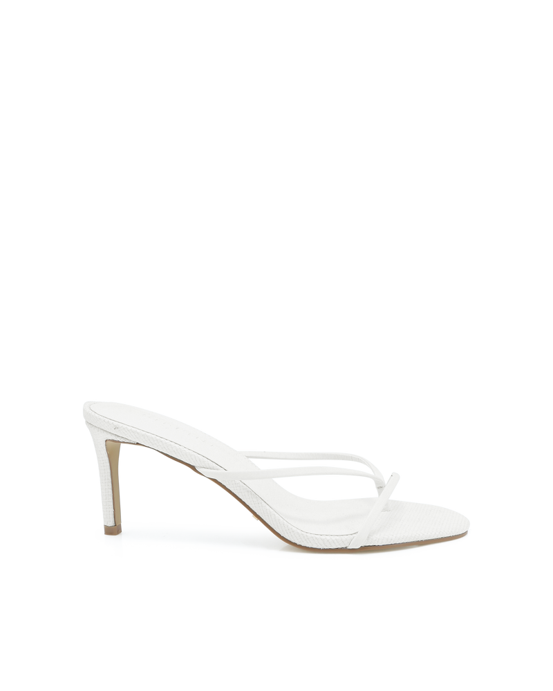 ROMEO - WHITE-WHITE RAFFIA-Heels-Billini-Billini