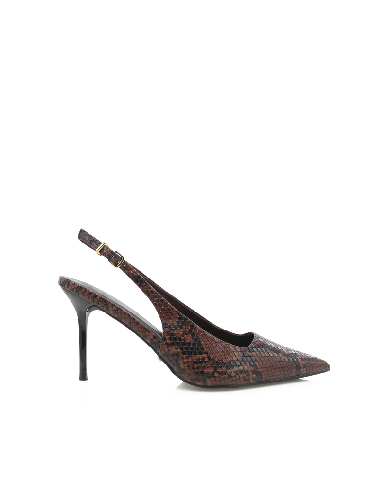 ROONEY - CHOCOLATE SNAKE-PUMPS-Billini-Billini