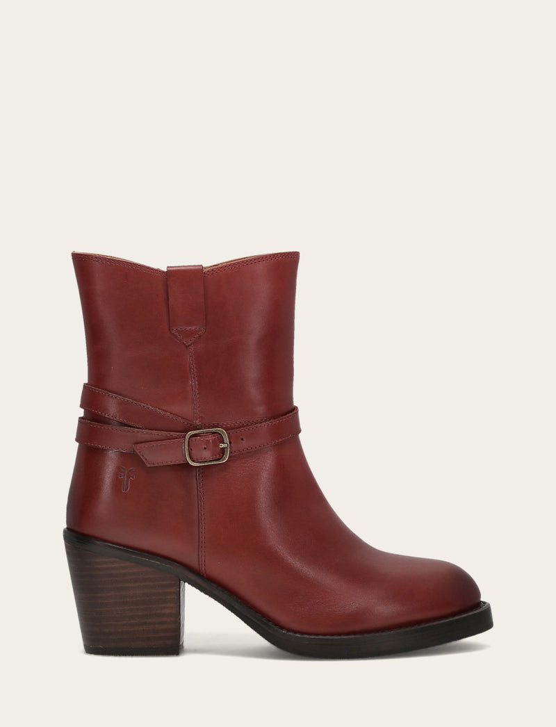 Rylee Belted Inside Zip - Cranberry - Outside
