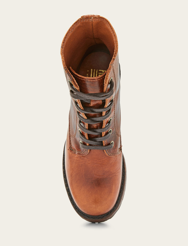 Sabrina 6G Lace Up - Cognac - Top Down