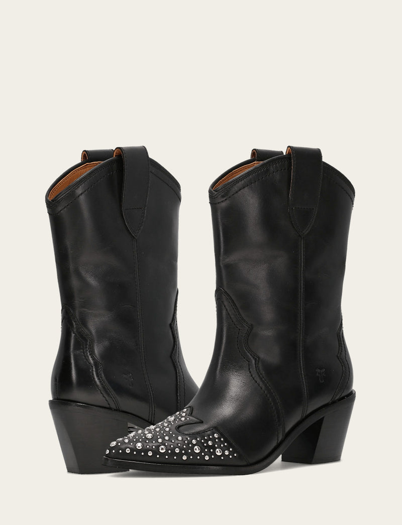 Sara Wingtip Stud - Black - Pair