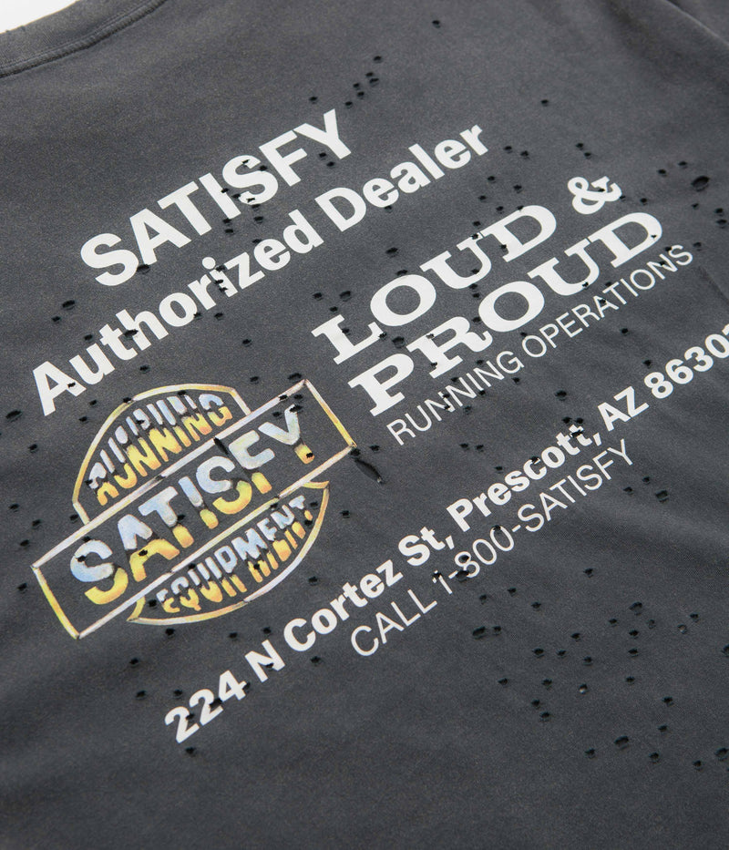 Satisfy MothTech Graphic T-Shirt in Aged Black