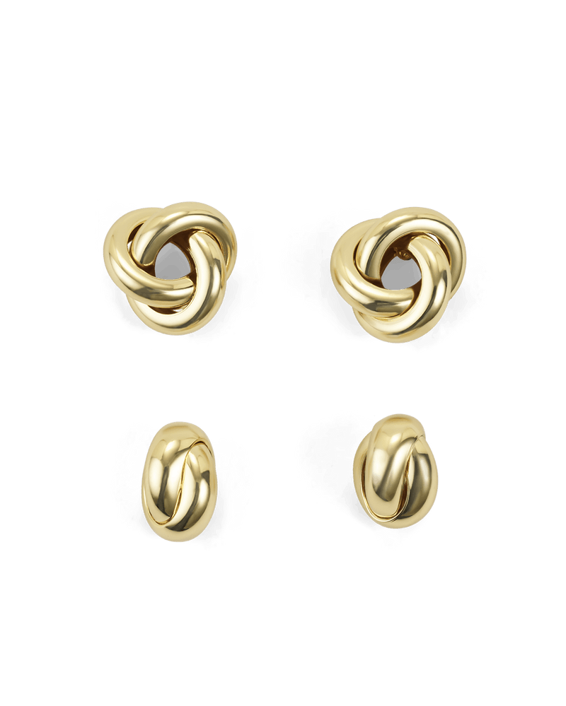 SCOTTIE TWO PACK EARRINGS - GOLD PLATED 18K-JEWELLERY-Billini-Billini