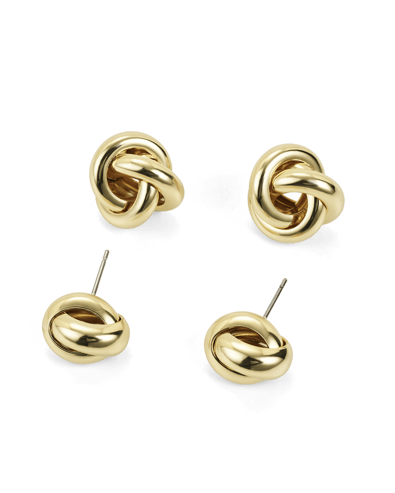 SCOTTIE TWO PACK EARRINGS - GOLD PLATED 18K-JEWELLERY-Billini-Billini