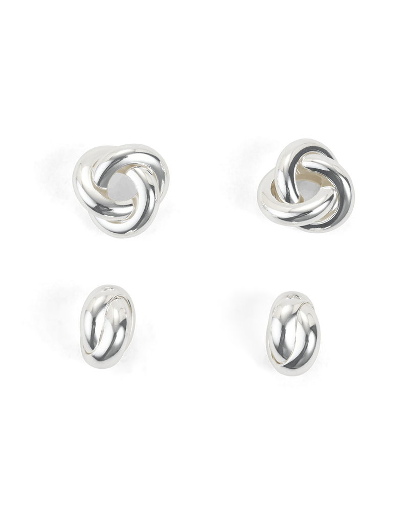 SCOTTIE TWO PACK EARRINGS - STERLING SILVER-JEWELLERY-Billini-Billini