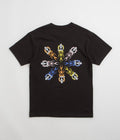 Sexhippies Flame Circle T-Shirt in Black