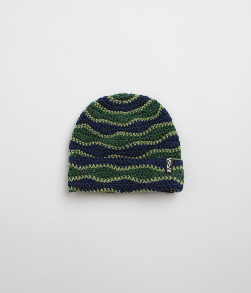 Sexhippies Wavelength Beanie in Green and Blue