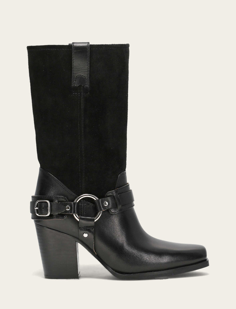 Shiloh Harness Belted - Black - Outside