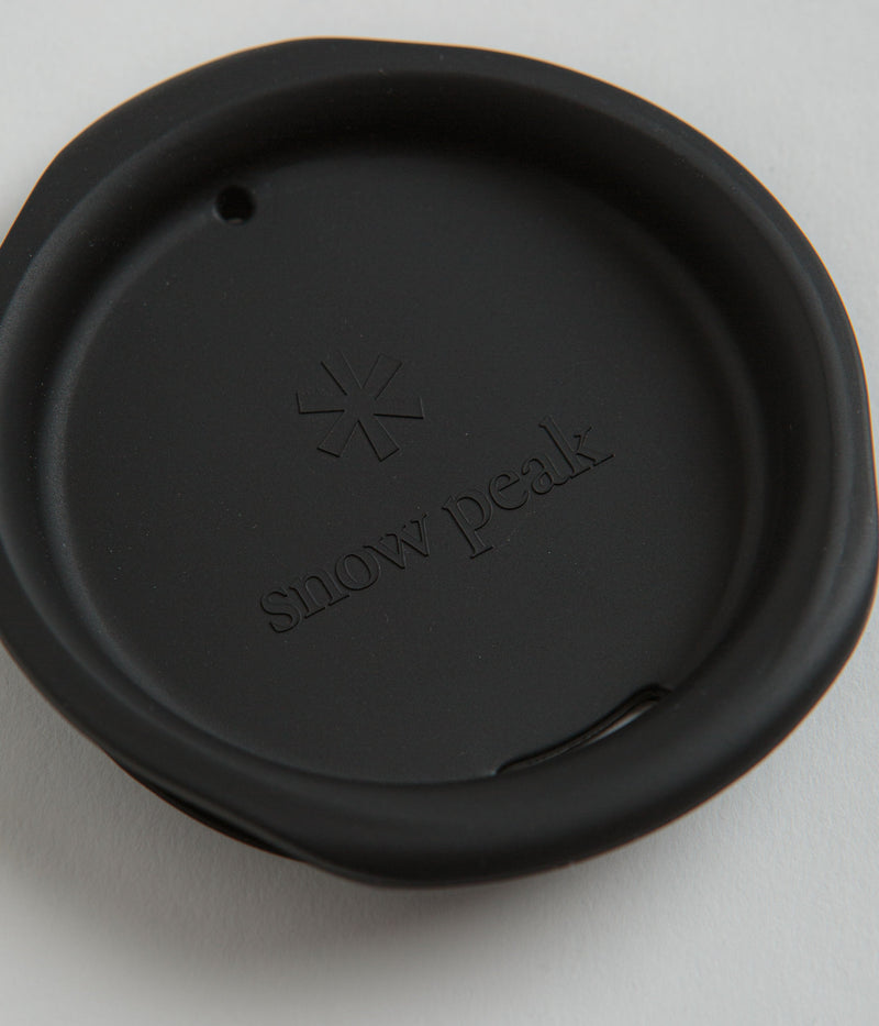 Snow Peak Double Wall 450ml Mug Silicone Lid in Black