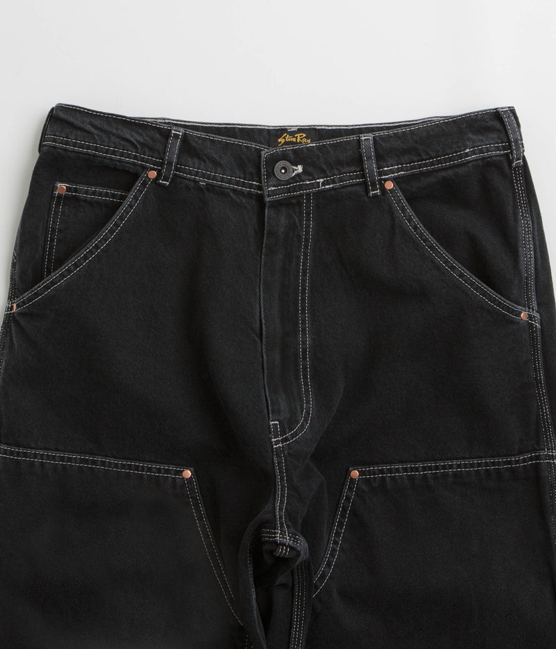 Stan Ray Double Knee Pants in Stonewashed Black Denim