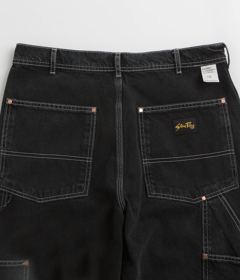 Stan Ray Double Knee Pants in Stonewashed Black Denim