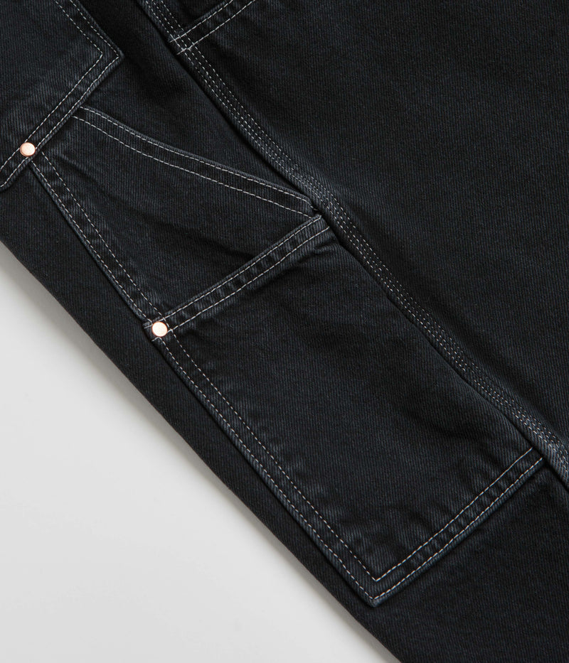 Stan Ray Double Knee Pants in Stonewashed Black Denim