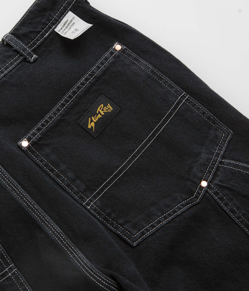 Stan Ray Double Knee Pants in Stonewashed Black Denim