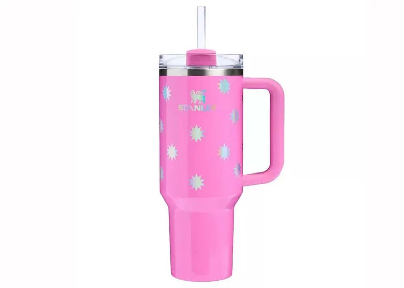 Stanley x Target Exclusive Flowstate Quencher 40oz Tumbler Popsicle Pink Starburst