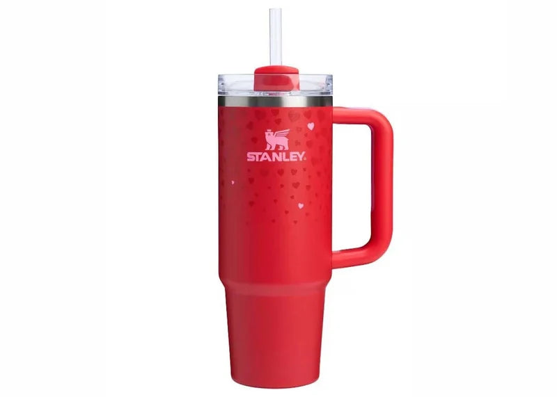 Stanley x Target Exclusive Valentines Day Flowstate Quencher 30oz Tumbler Ruby Hearts