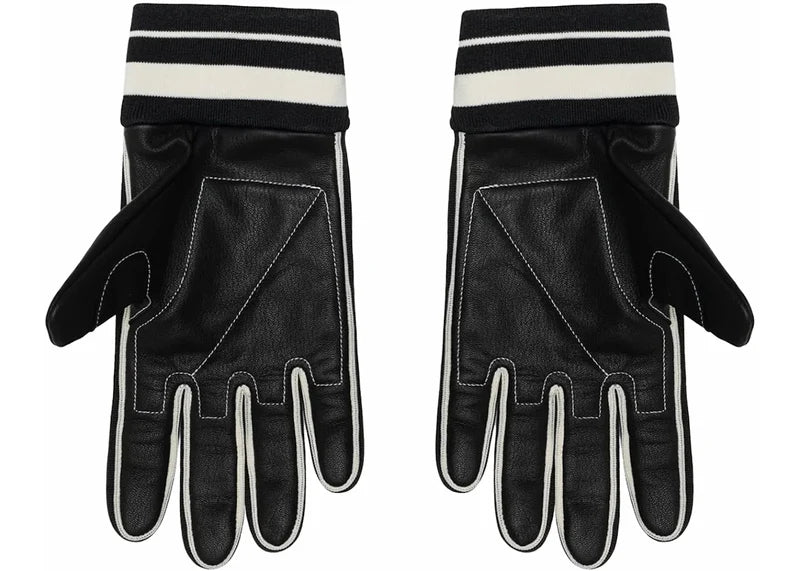 Stussy Leather Bike Gloves Black/White