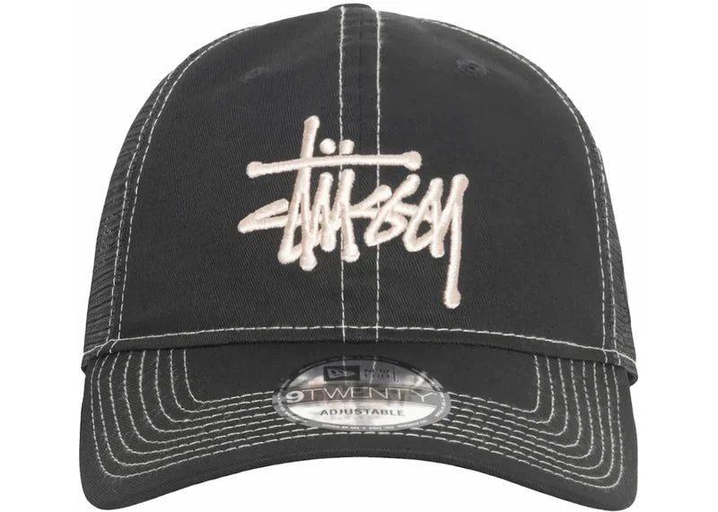 Stussy New Era 9Twenty Basic Trucker Black