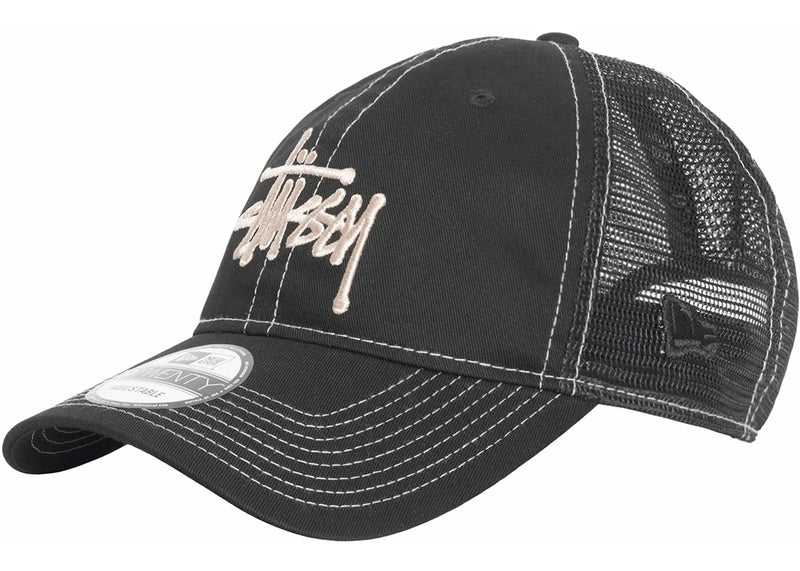 Stussy New Era 9Twenty Basic Trucker Black