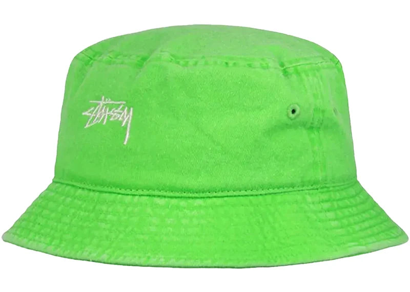 Stussy Washed Stock Bucket Hat Mint